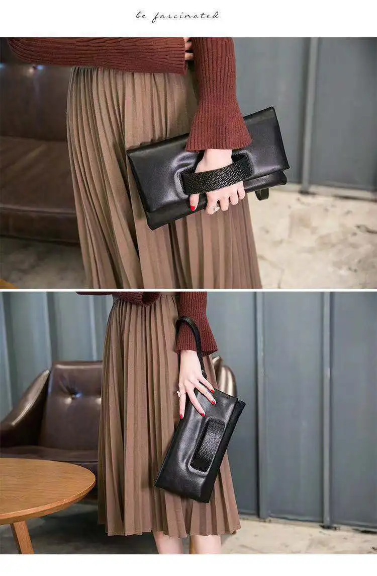 Популярная сумка-клатч из натуральной кожи новинка 2023 ручная сумка женский стиль