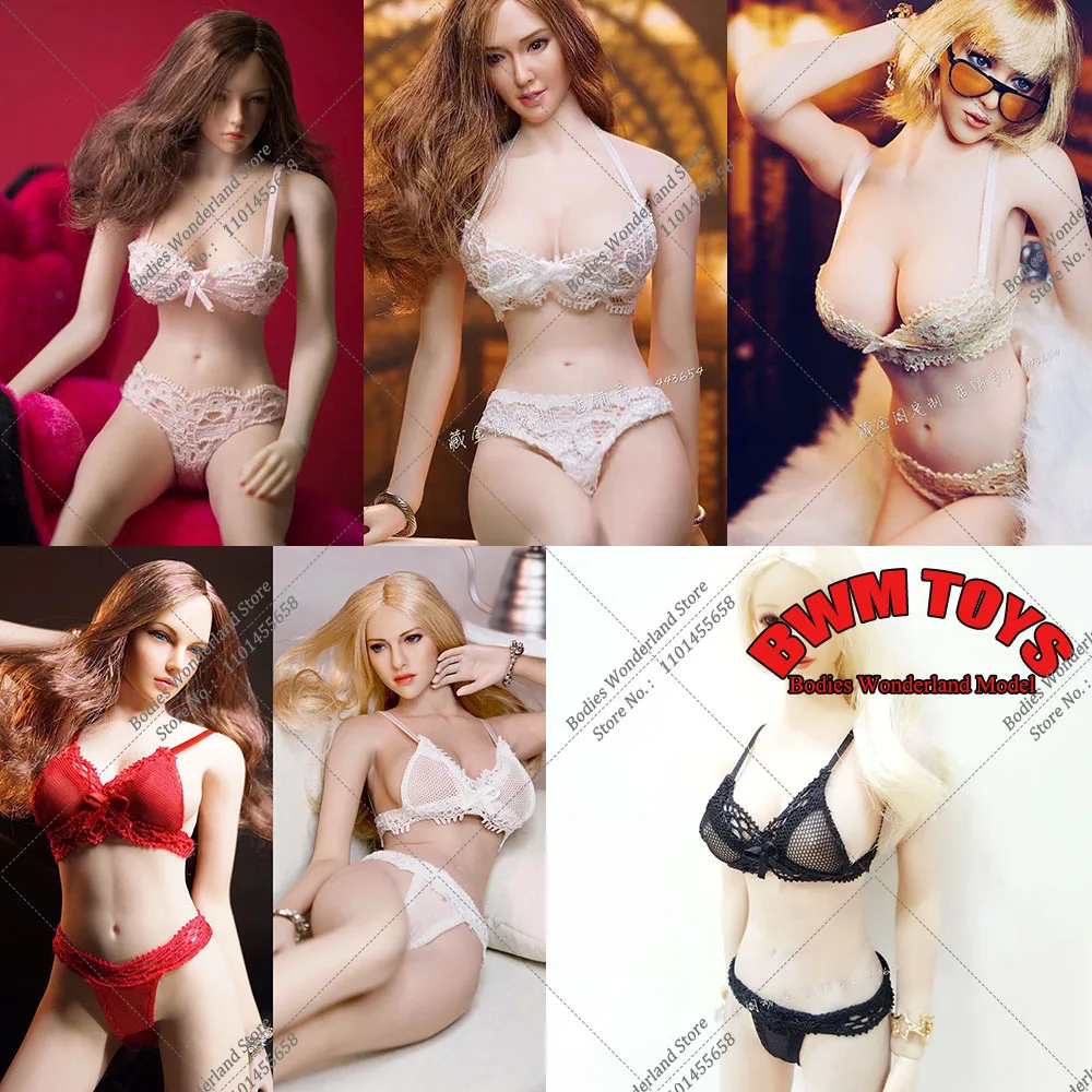 

2 pcs/set 1/6 Scale Women's Lace Mesh Underwear Lingerie Corset Panties Clothes Model for 12" Female Solider Action Figure Body