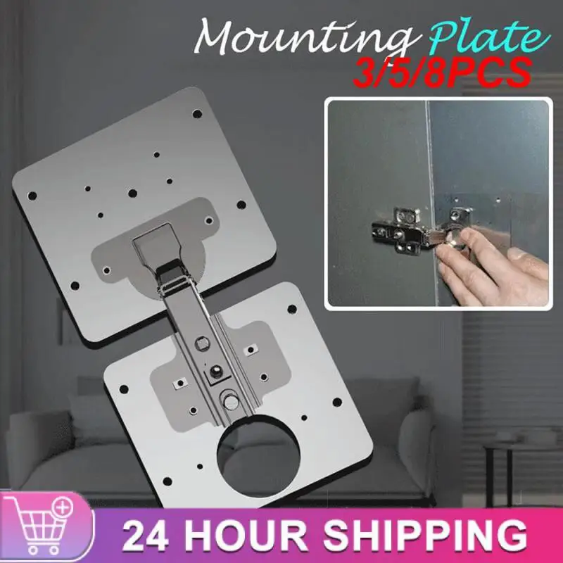 

3/5/8PCS Easy Install Hinge Repair Plate Straight Bracket For Cabinet Furniture Drawer Bed Window Stainless Steel Plate Repair