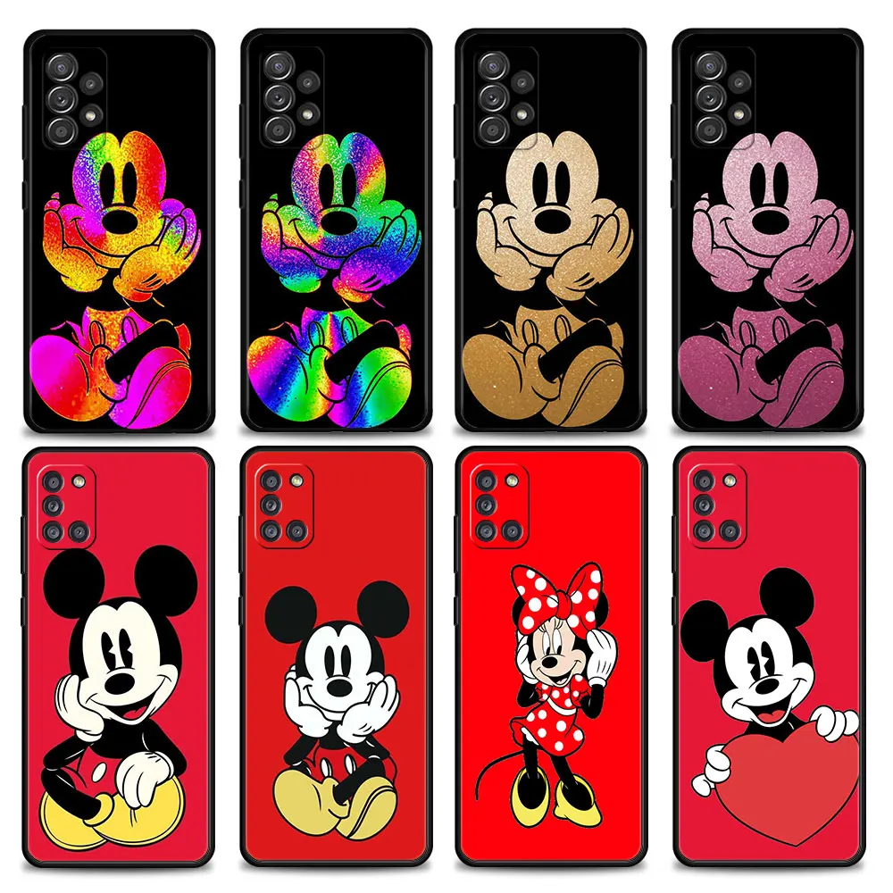 

Phone Case For Samsung Galaxy A12 A51 A71 A31 A13 A11 A01 A72 A52 A32 A22 A52s A21s A02s A02 Colour Style Love Mickey Mouse