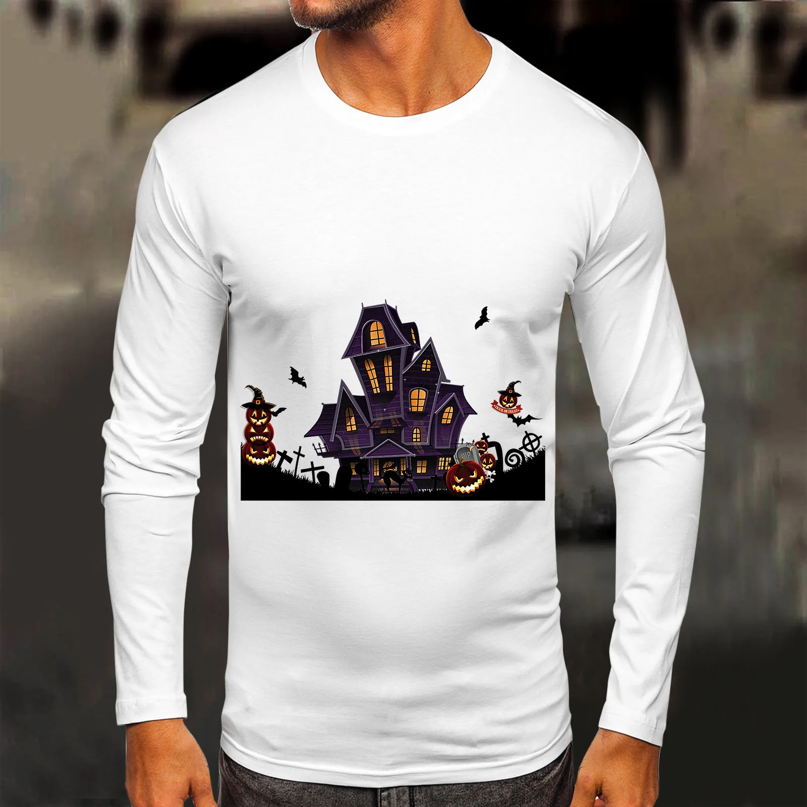 

Pro 5 T Shirts for Men Men Casual Autumn Winter Long Sleeve O Neck Shirt Printed Tee Shirt Top Blouse L9ng Sleeve Tops Men