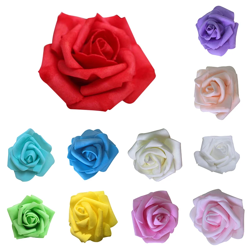 

50X Foam Roses Artificial Flower Wedding Bride Bouquet Party Decor DIY