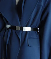 peter extended do belt metal block shaped ultra simple futuristic metal couple hip hop fashion accessories logo belt