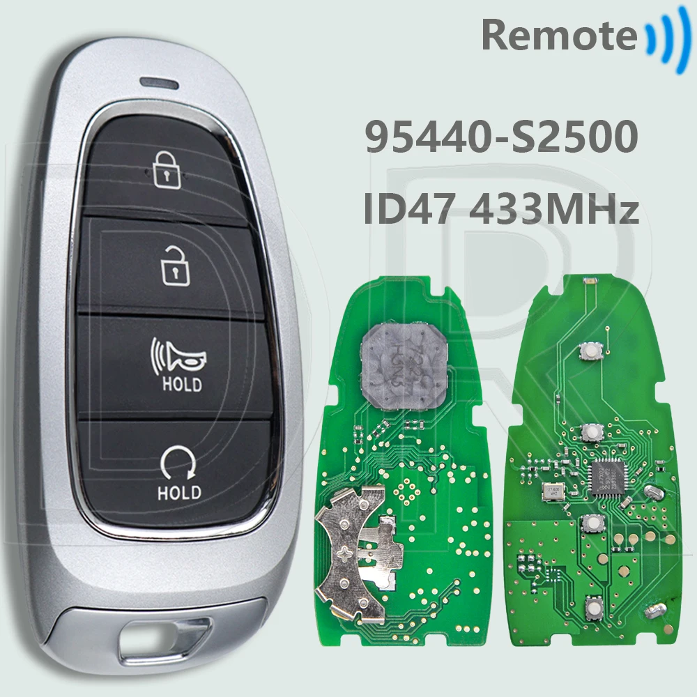 

DR 95440-S1500/S1510/S1540/S1560/S1570/S1600/S1640/S1670/S2500 ID47Chip 433 МГц 4F27 Автомобильный дистанционный ключ для Hyundai Santa Fe 2020+