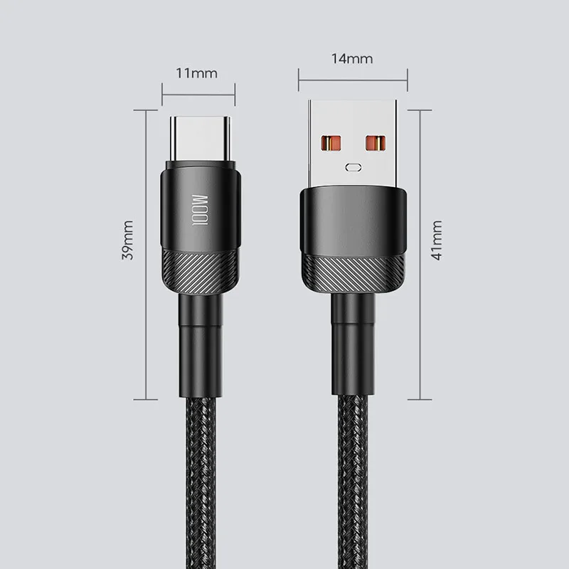 Toocki 6A USB-кабель типа C для Xiaomi POCO Samsung Huawei 100 Вт зарядное устройство быстрой зарядки