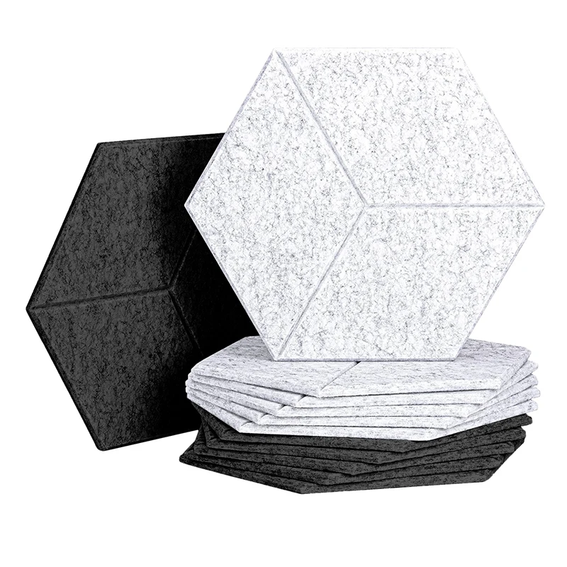 

Hexagon Acoustic Panels Foam Panels 14X13X0.4Inch Sound Proofing Padding For Wall Acoustic Treatment For Studio Office
