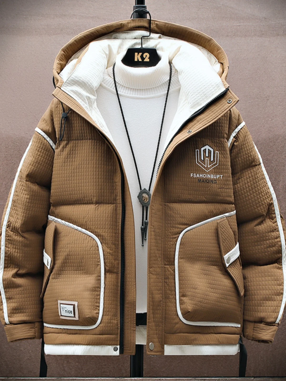 Зимний пуховик Одежда на хлопковой подкладке Мужская утолщенная теплая куртка с