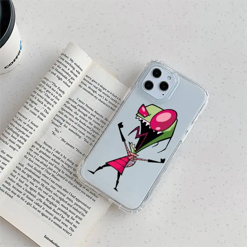 Фото Мультяшный чехол Invader Z-Zim для телефона Samsung GalaxyS20 S21 S22 S23 FE Lite Plus A71 Note20, прозрачный чехол №5