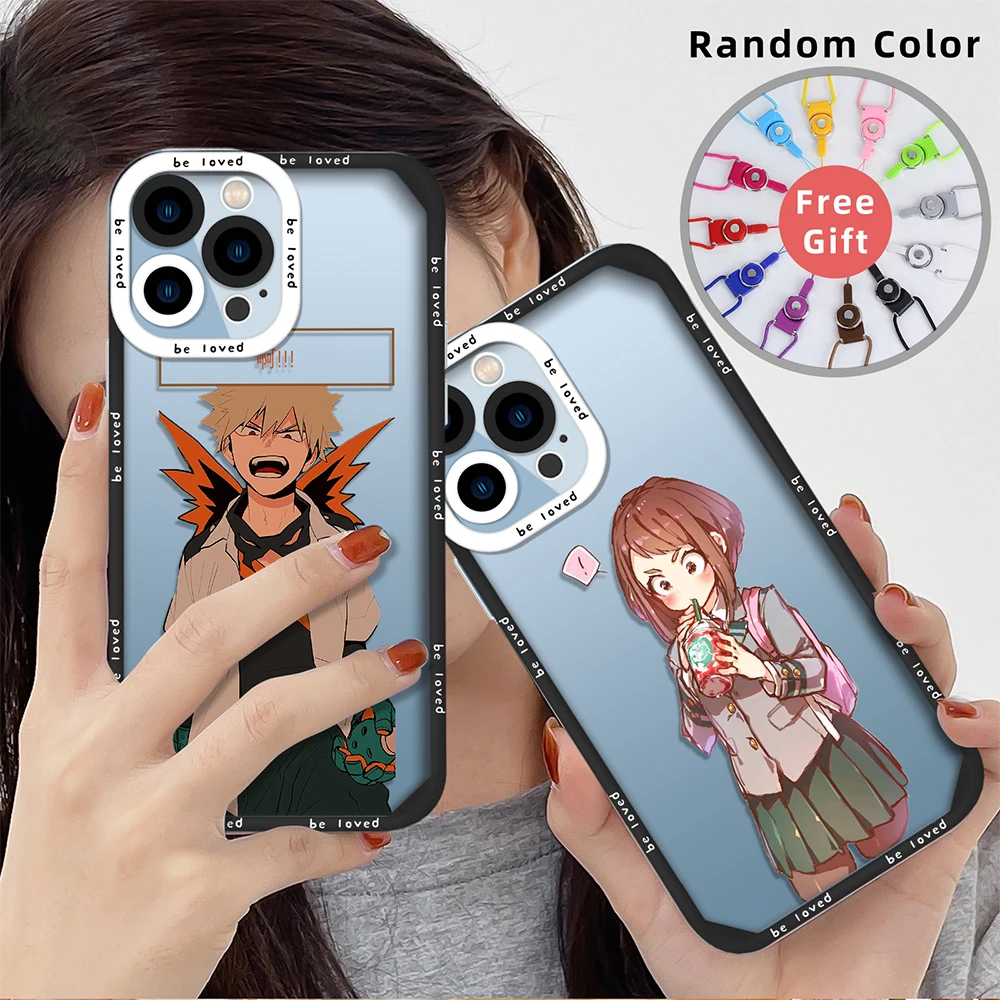 

Japanese Anime My Hero Academia Soft Silicone Phone Case for iPhone 13 14 11 12 Pro Max Mini XS XR X 7 8 Plus Shockproof Cover