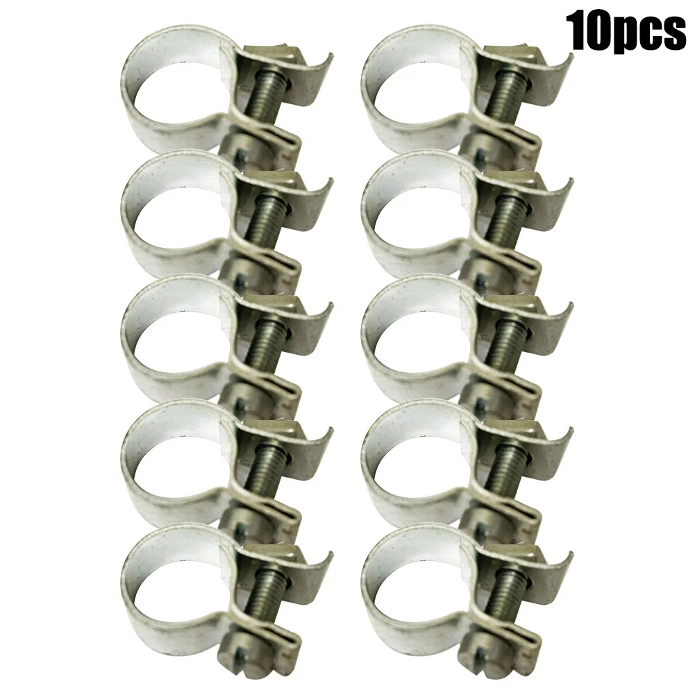 

10pcs 9/16 Inch Stainless Steel Pipe Clamp Fuel Hose Clips For Automobiles Motorcycles Adjustable Clamp Fasteners