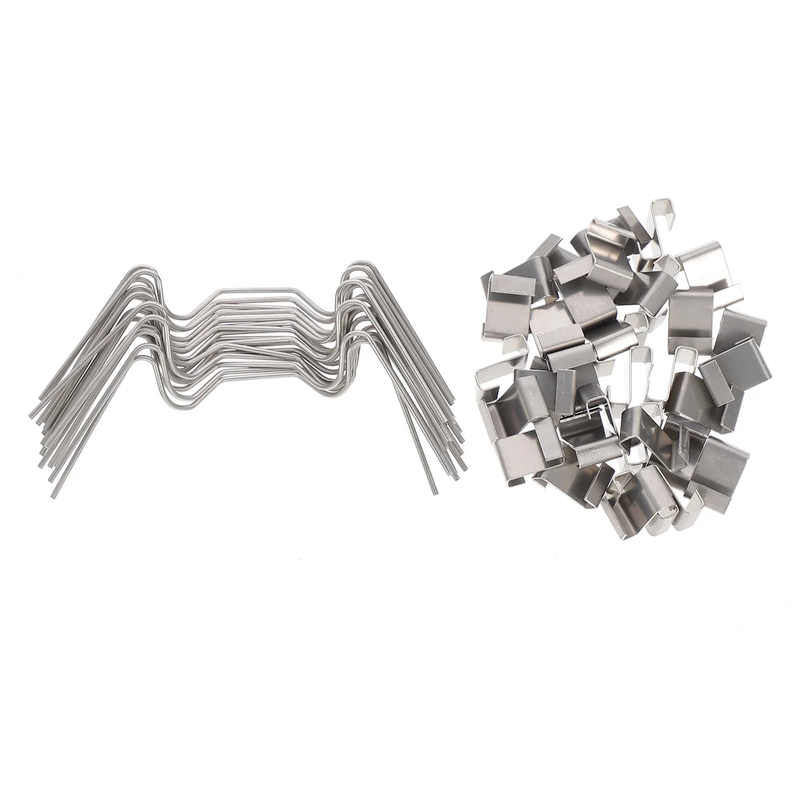 

100 Pcs Greenhouse Glass Clamps Mixing Glazing Overlap Clip W Wire Stainless Steel Type Pane Fixing