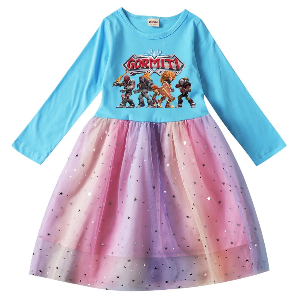 Детское кружевное платье принцессы с длинным рукавом