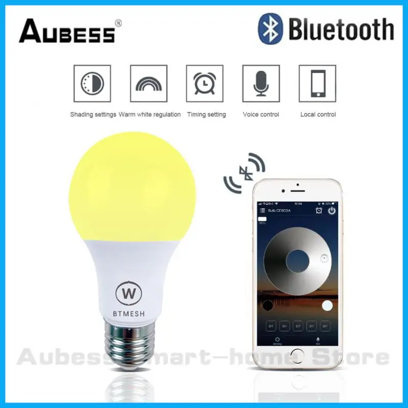 

Bluetooth Led Warm White Smart Light Bulb Hao Deng App Remote E27 Lampada Timer Function Dimmable LED Lamp Voice Control Alexa