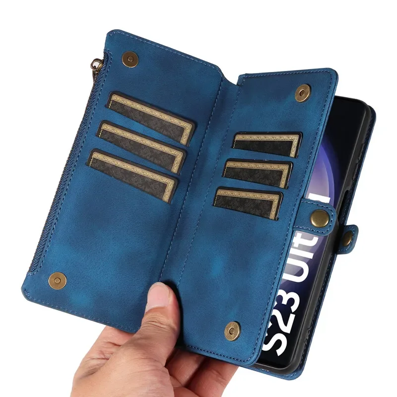 Чехол-книжка для Samsung Galaxy S24 S23 S22 S21 S20 FE Ultra Plus S10 S9