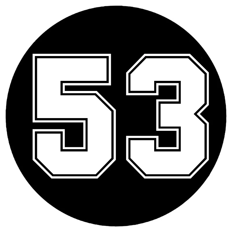 

Creativity Car Stickers Decor Motorcycle Decals Decal Number 53 Decorative Accessories Creative Sunscreen Waterproof PVC.