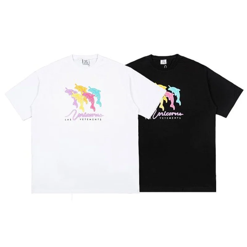 

Мужская и женская футболка с принтом рыбы, 100% хлопок, ручная роспись