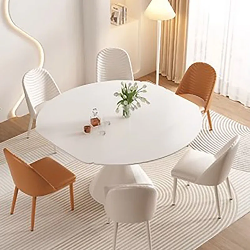 

Минималистичный обеденный стол в скандинавском стиле, выдвижной круглый обеденный стол для гостиной, Деревянный Европейский обеденный стол, кухонная мебель