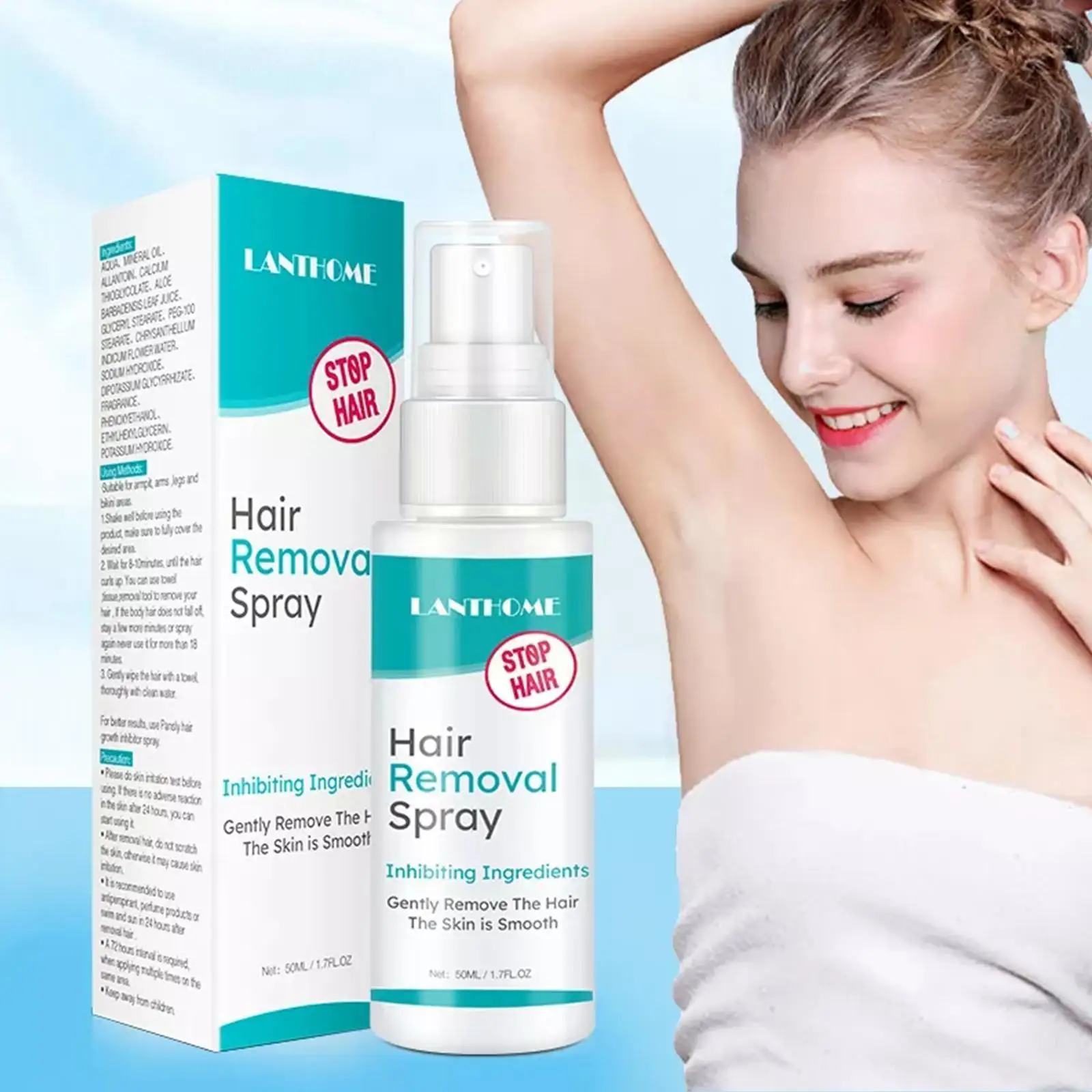 

Hair Growth Removal Spray Inhibitor Spray Beard Bikini Removal Body Painless Hair Armpit Cream Intimate Semi-permanent Leg T2n6