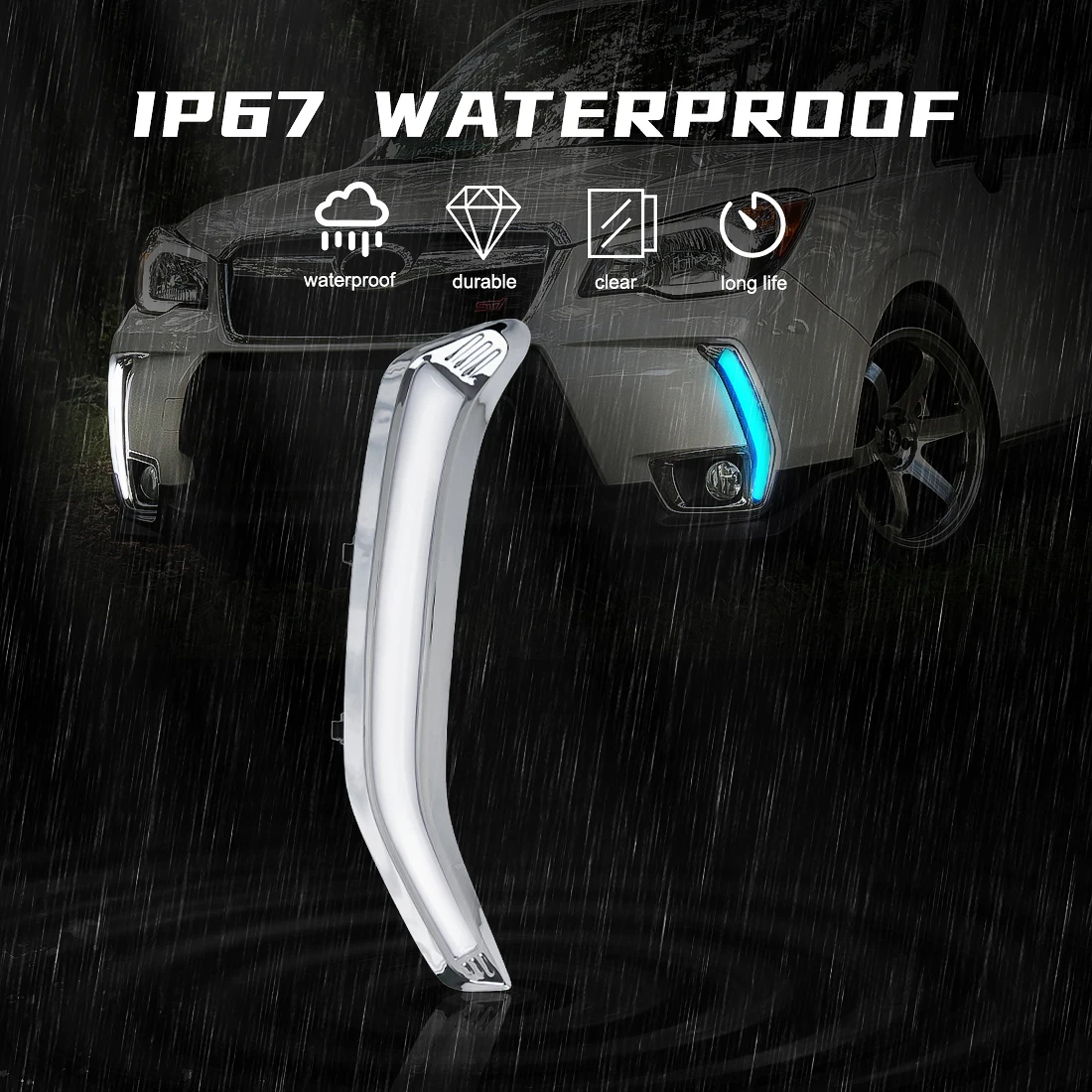 Ходовые огни дневного света Subaru Forester 2013-2015 Модель ABS Светодиодный материал