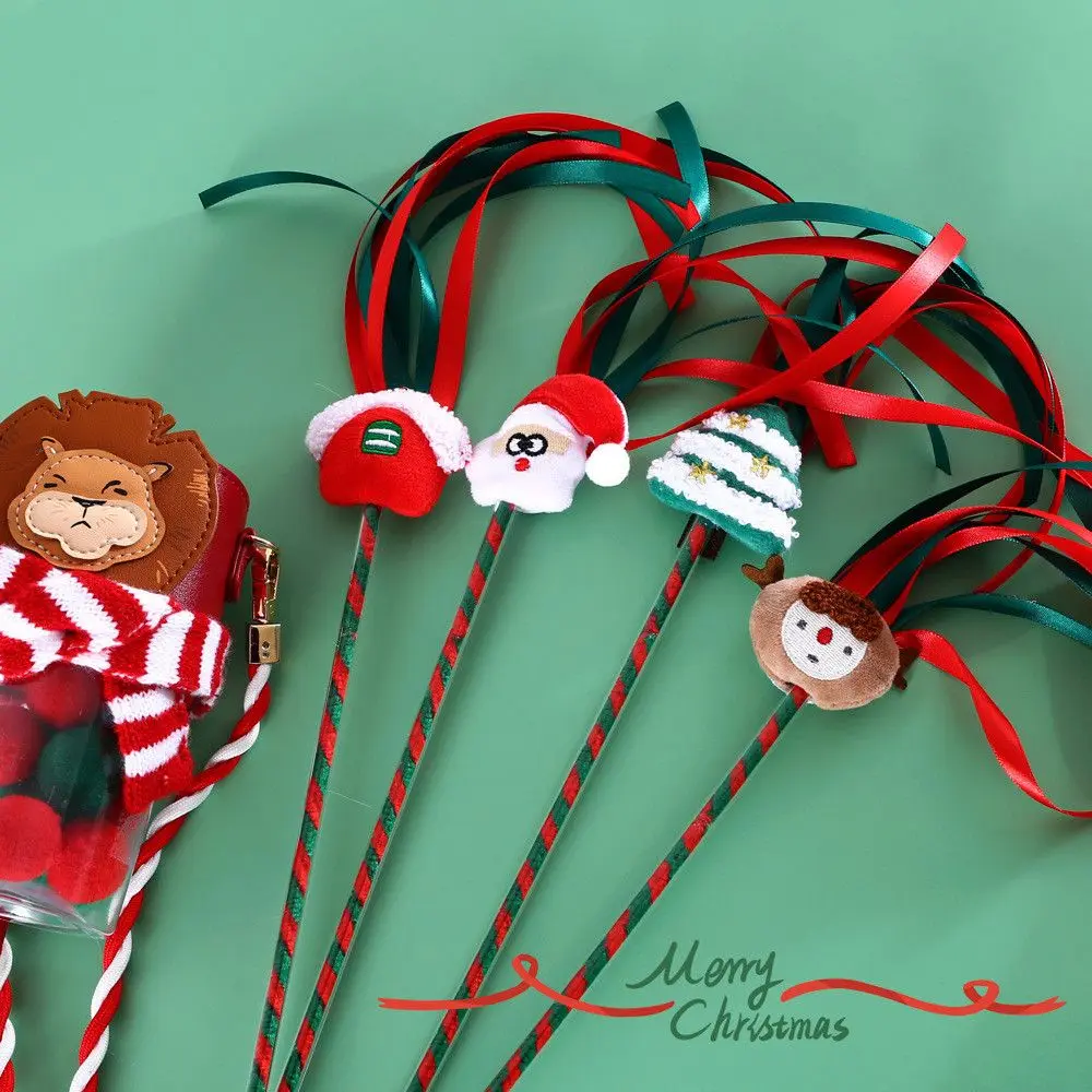 

Подарок, Интерактивная игрушка для снятия скуки, палочка для кошки, Рождественский колокольчик, 2 шт., игрушка для кошки, леденец