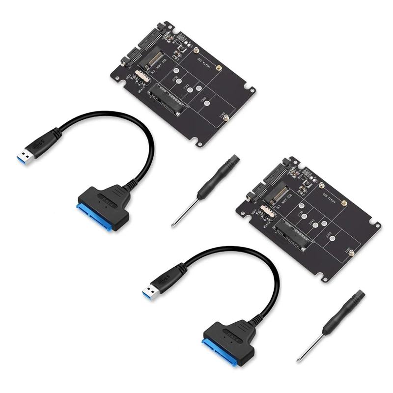 

2X M.2 NGFF или MSATA-SATA 3,0 адаптер USB 3,0 на 2,5 SATA жесткий диск 2 в 1 конвертер ридер карты с кабелем