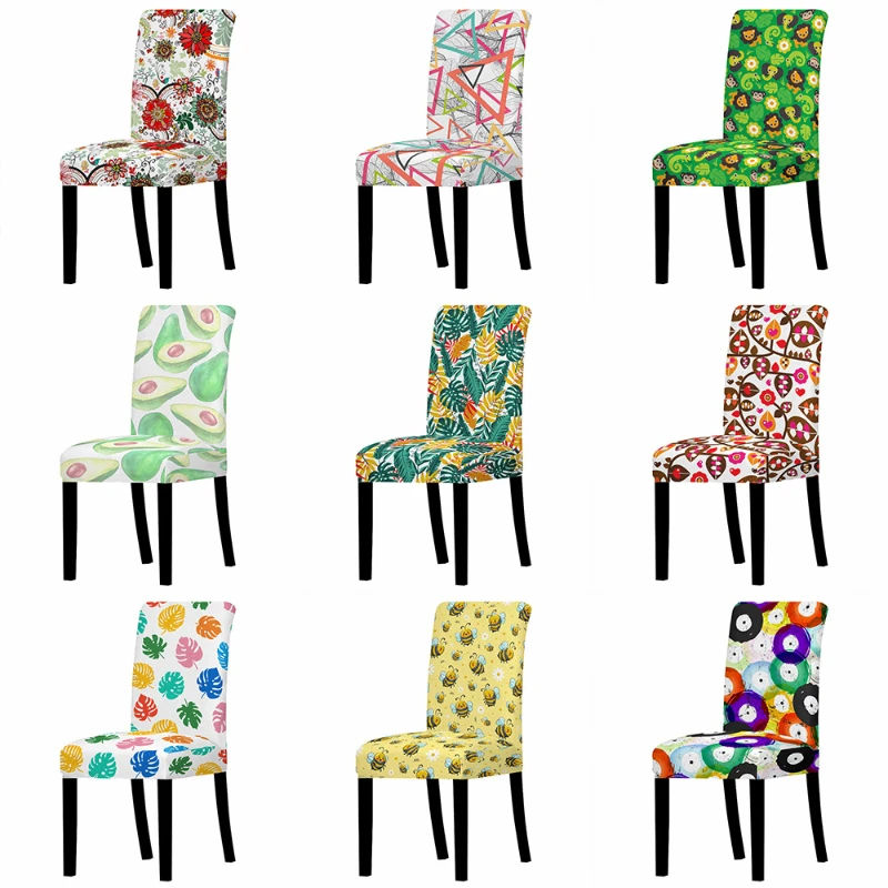 

Vintage Floral Print Chair Cover Dustproof Anti-dirty Removable Office Chair Protector Case Chairs Living Room Vanity Chairs