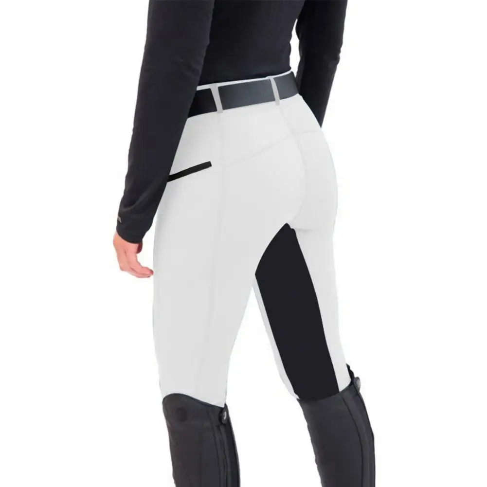 

Stretchy Skin-touch Patchwork Color Women Riding Pants Female Clothing