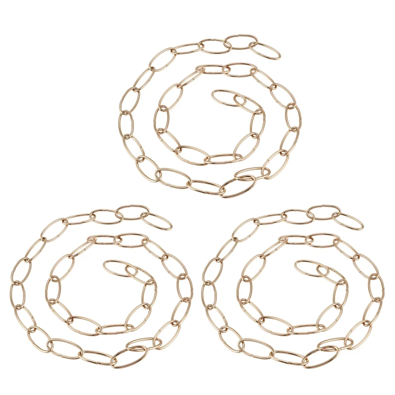 

3Pcs 1M Heavy Duty Chain For Vintage Chandelier Hanging Lamp,French Gold