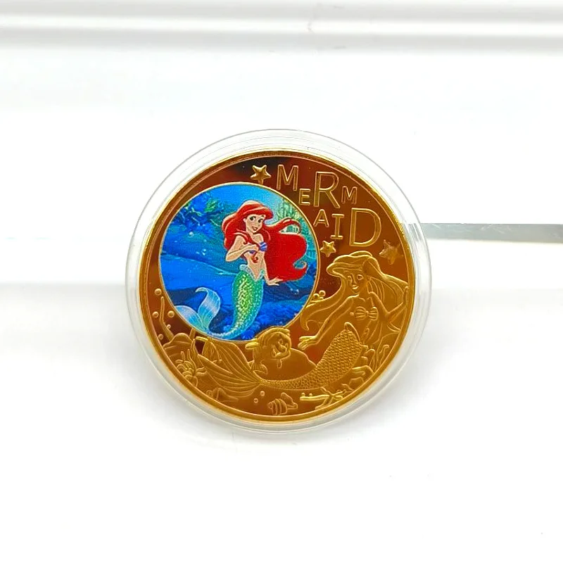 

Коллекционная монета «Русалка» — милый металлический сувенир в стиле аниме, красочная монета-флиппер на морскую тематику, уникальный подарок для девочек/коллекционеров