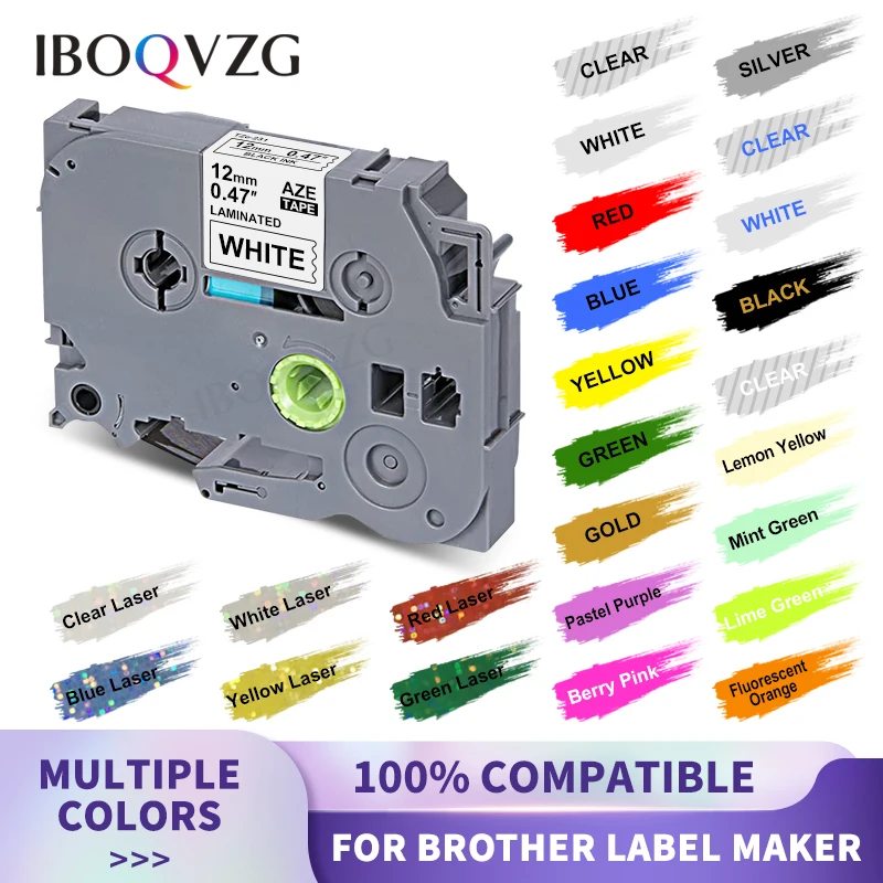 

IBOQVZG 221 231 241 Compatible for Brother P-touch Label Printers Label Tape 12mm 231 631 131 for ptd210 pth110 Label Machine