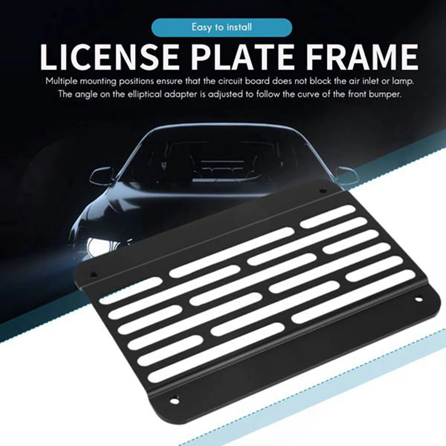 

Fit American Car Front Bumper License Frame Car Tow Hook License Plate Holder Frame Relocator Bracket Mount