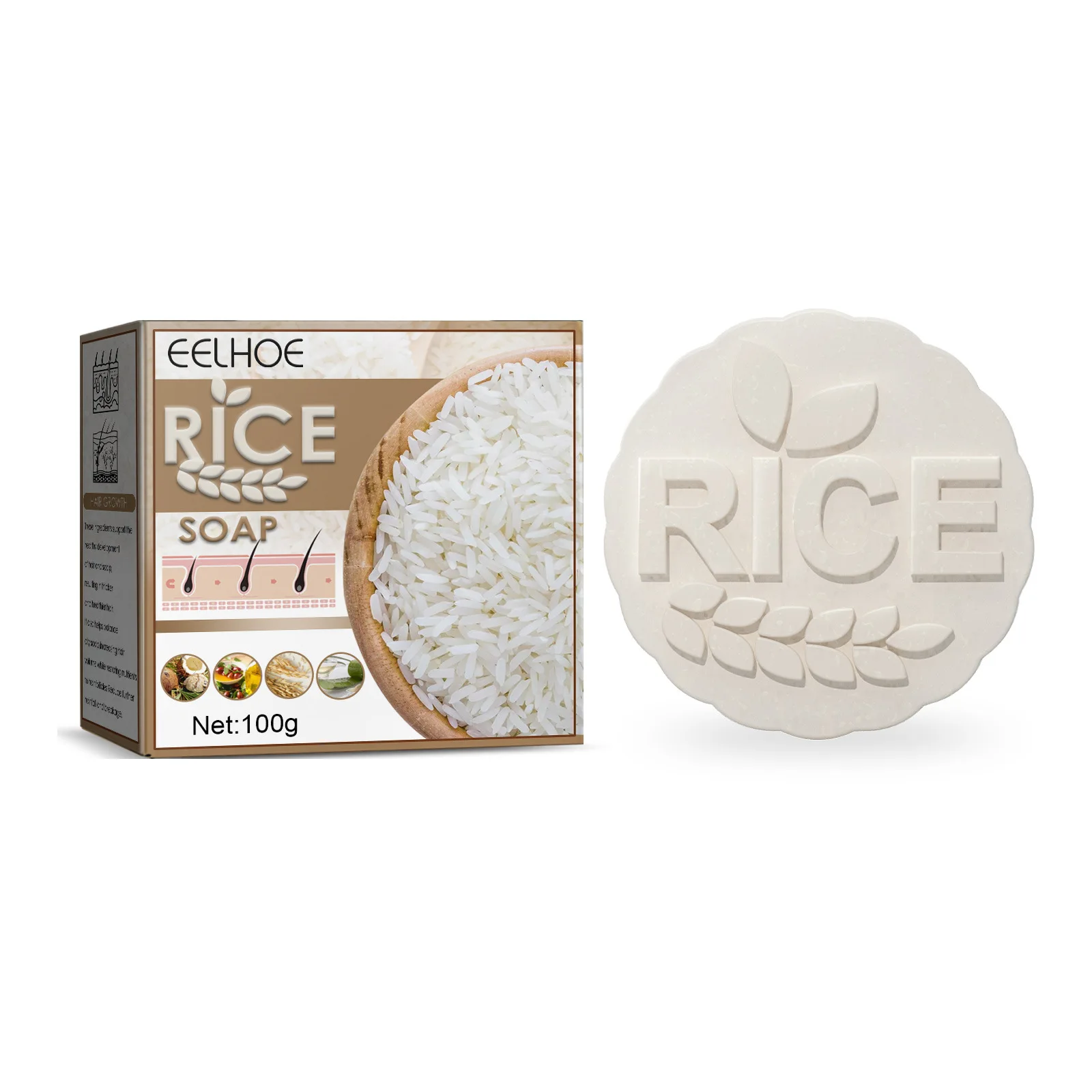 

Rice Water Hair Growth Soap Hair Scalp Cleansing Shampoo Bar Anti-hair Loss Nourish Handmade Soap Hair Care Unisex hair growth