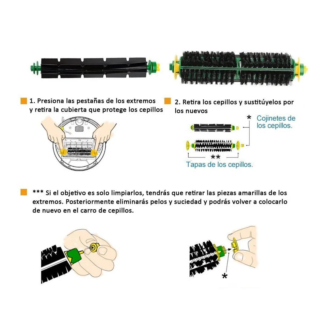 Сменный комплект для Roomba 500 505 521 510 530 531 532 534 535 545 550 555 560 562 564 570 571 575 580 581 585 595