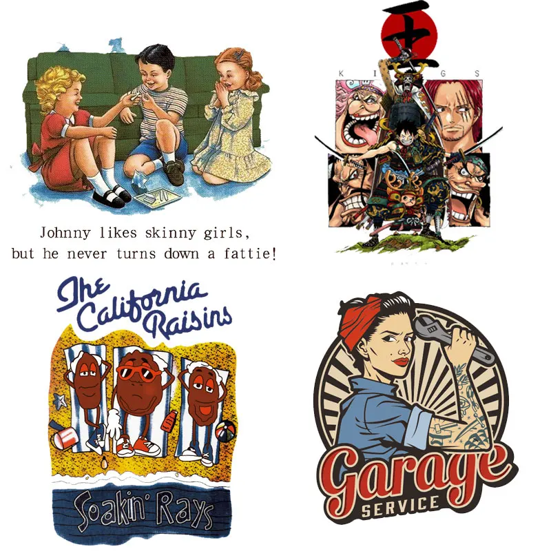 

Rock Band Patches Dark Humor Stickers Iron-on Transfers for Clothing Thermoadhesive Patches on Clothes Cute Cartoon Anime Patch