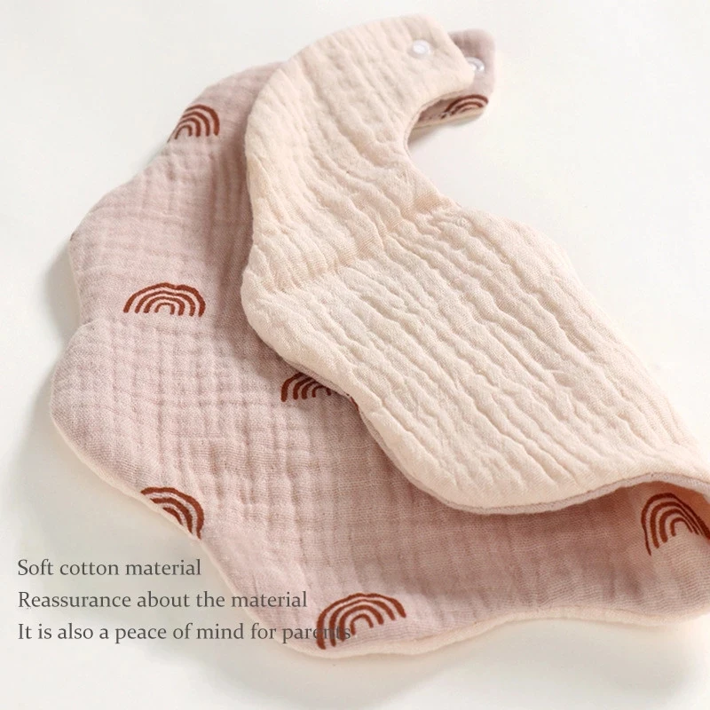 Cotton Gause Baby Bibs Solid Color 360 Flower Newborn Bib Infant Burp Cloths Bandana Scarf for Kid Girl Boy Feeding Saliva Towel