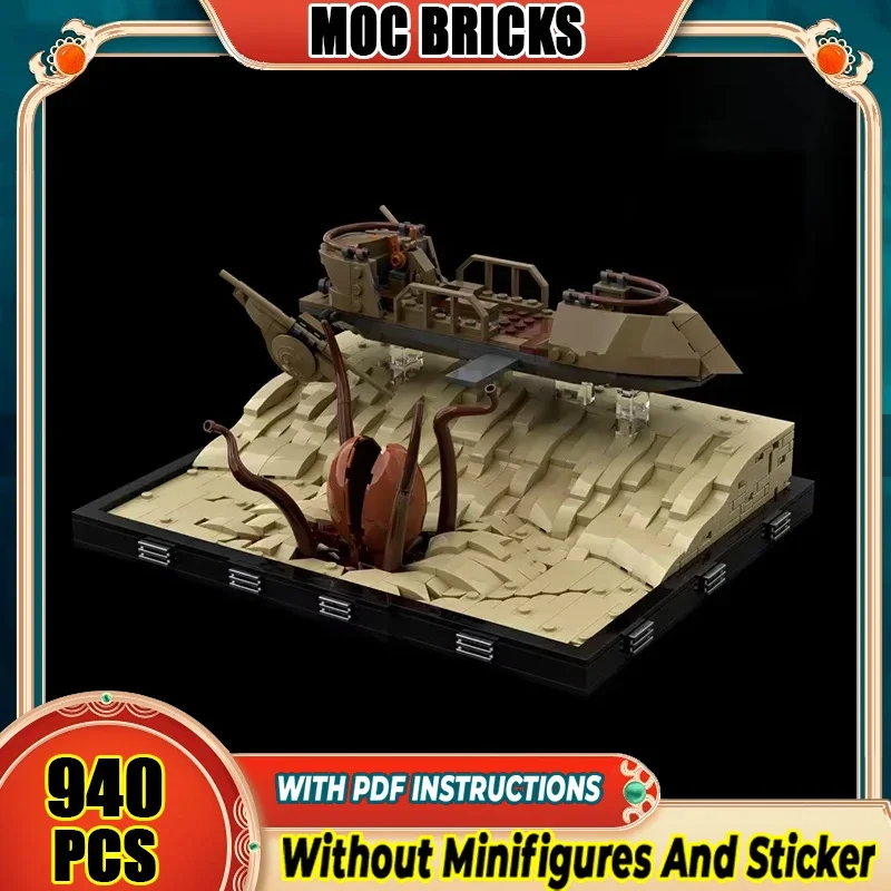 Фото Популярная звезда, модель фильма Moc, строительные блоки, диорама, диорама, технология, кирпич, сделай сам, сборка, строительные игрушки, подарки №1
