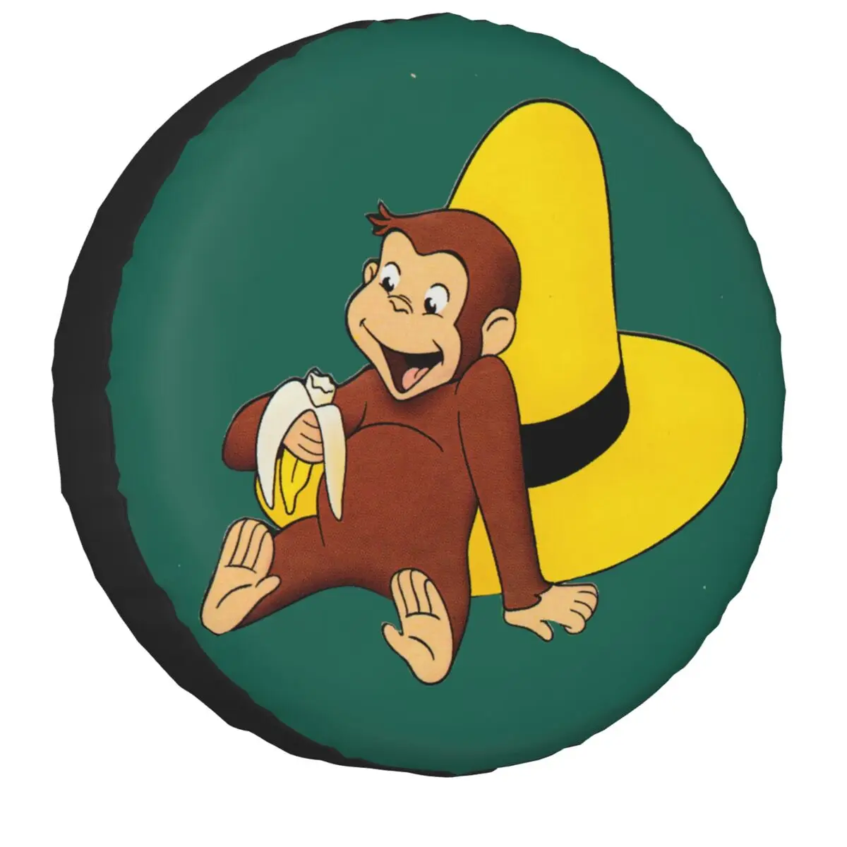 

Оригинальный Забавный чехол с изображением любопытного Джорджа для запасных шин для Jeep Mitsubishi Pajero TV series, искусственная кожа 14, 15, 16, 17 дюймов