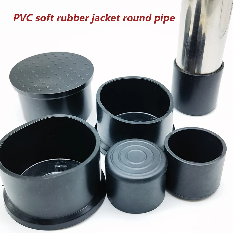 Диаметр 6 мм ~ 120 круглый черный ПВХ мягкая резиновая втулка внешняя заглушка