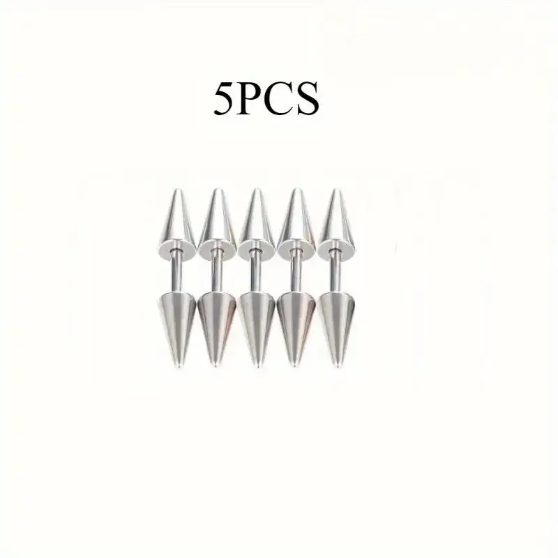 Фото 5pcs Set Spiked клипы для волос Панк хип-хоп рок стиль украшения для волос край волос бунки Dreadlock клипы для волос галстуки фиксационные кольца №5