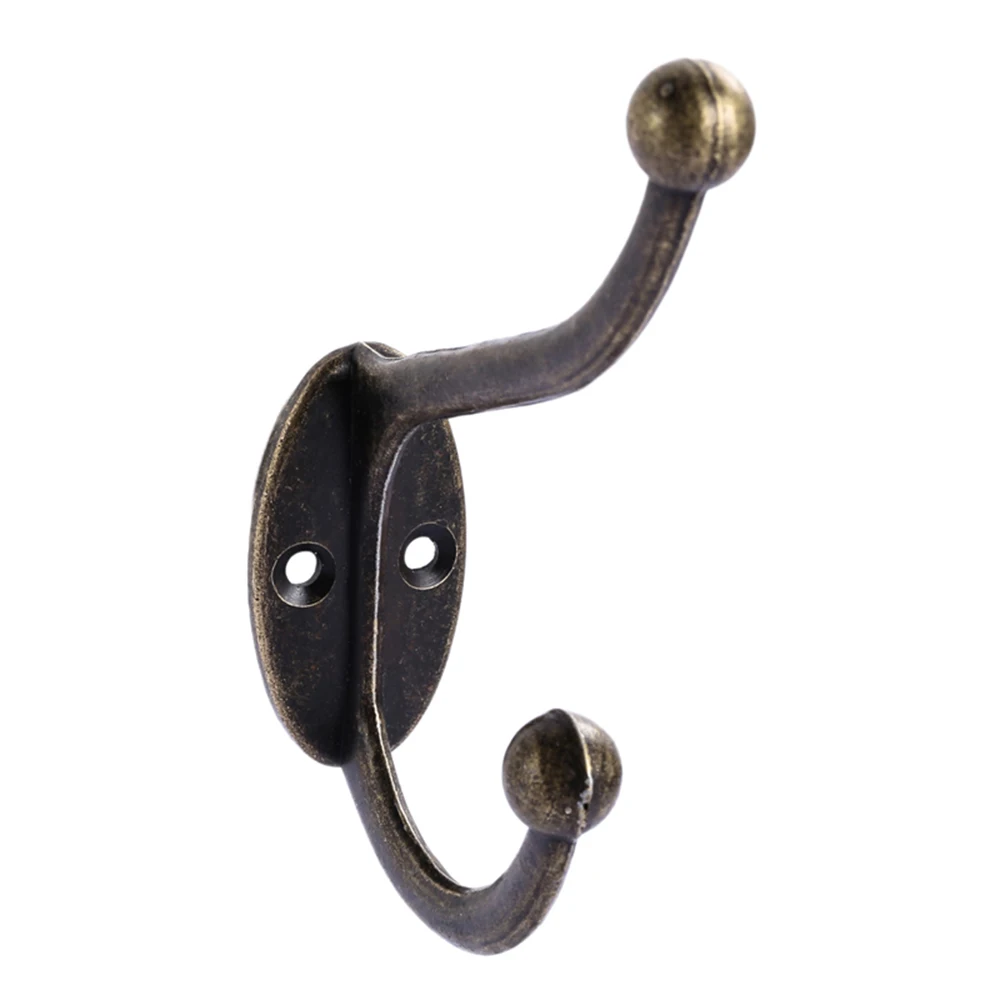 

1Pc Retro Bronze Hook Clothes Hanger Door Wall Hooks Key Coat Bag Hat Hanging Hangers Kitchen Bathroom Organizer Holder