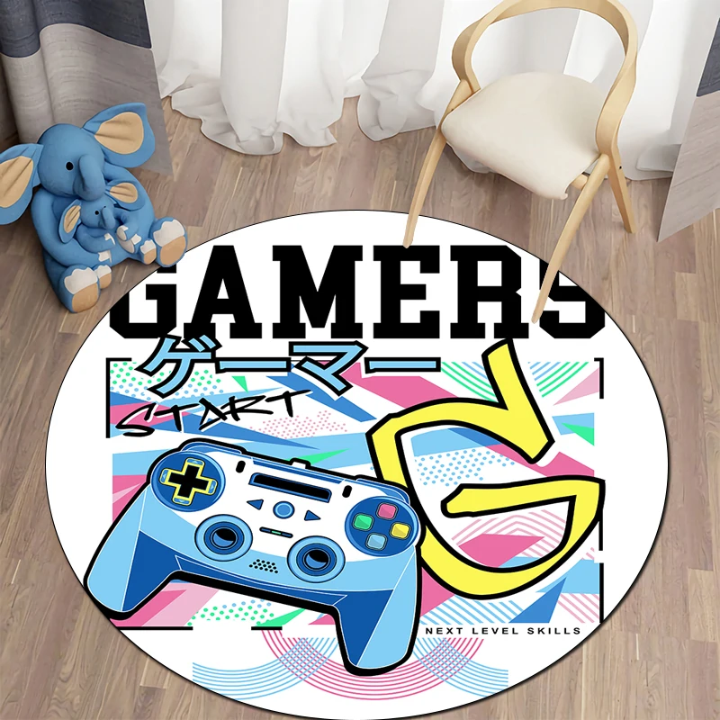 

Game handle Round Carpet for Living Room Mat for Children Floor Circle Rug Yoga Mat Bedroom Esports Chair Mat Dropshipping