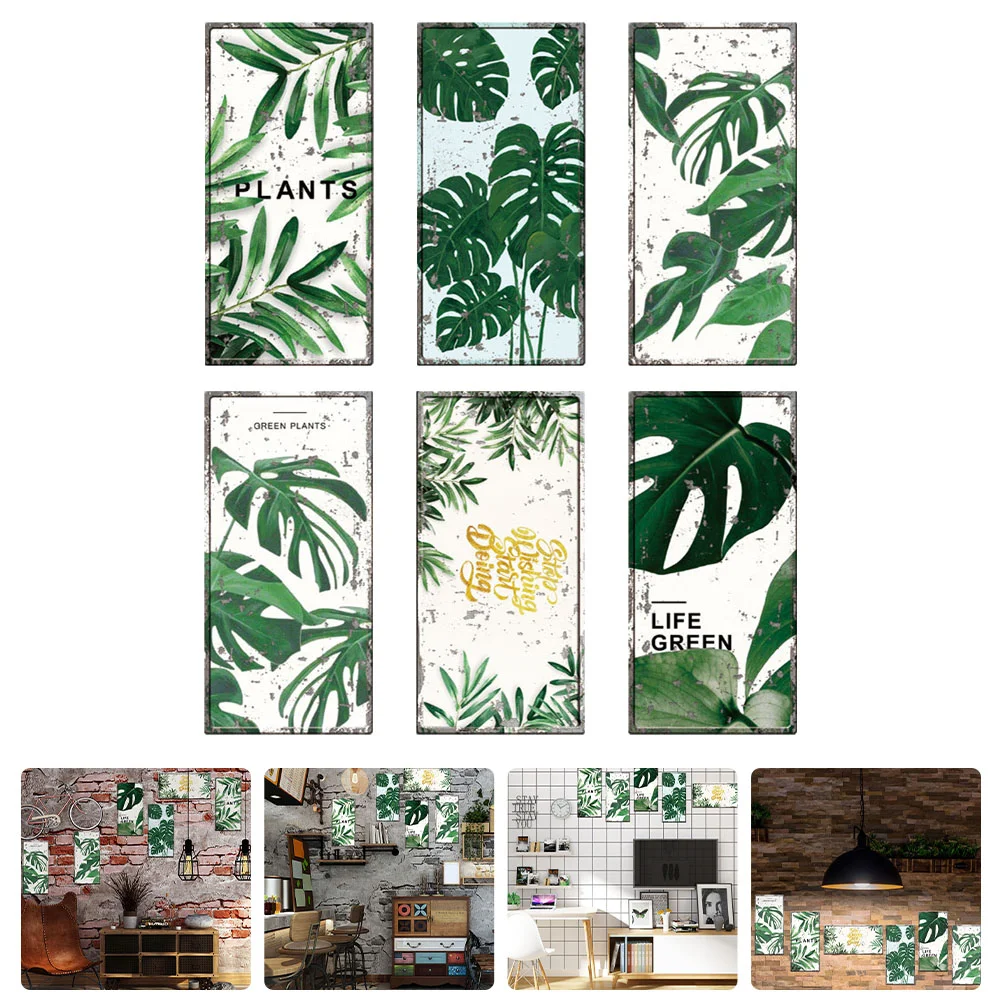 

Wall Leaves Decals Tropical Stickers Window Mural Stickpeel Background Clings Leaf Jungle Sticker Door Supplies Party