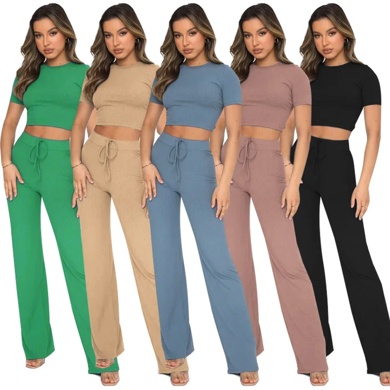 

Casual Tracksuit Two Piece Set Women Trouser Suits 2 Piece Sets Womens Outfits Female Festival Clothing Home Holiday Pant Suit