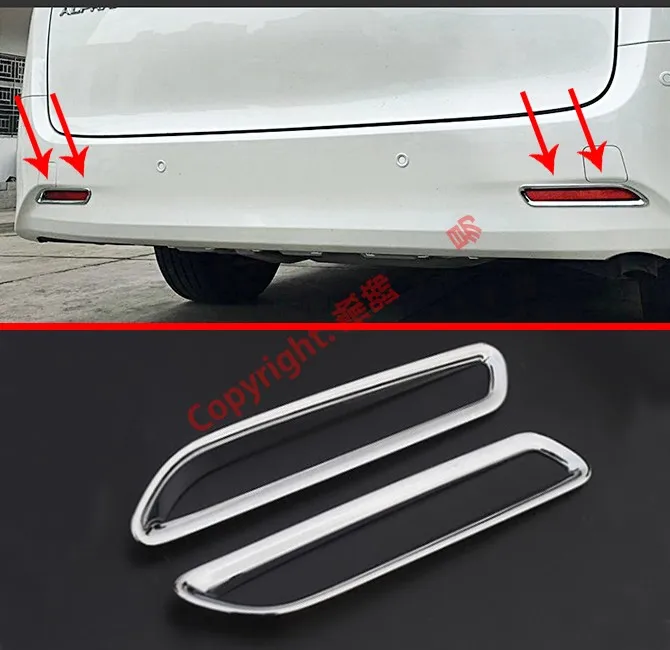 

ABS хромированный задний противотуманный чехол для Toyota Alphard Vellfire AH30 2016 2017 2018 2019 автомобильные аксессуары наклейки W4