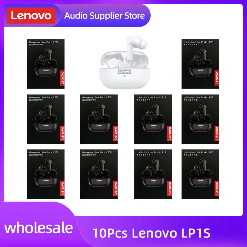 

TWS-наушники Lenovo LP1S 5,0 водонепроницаемые с шумоподавлением, 2 шт., 5 шт., 10 шт.