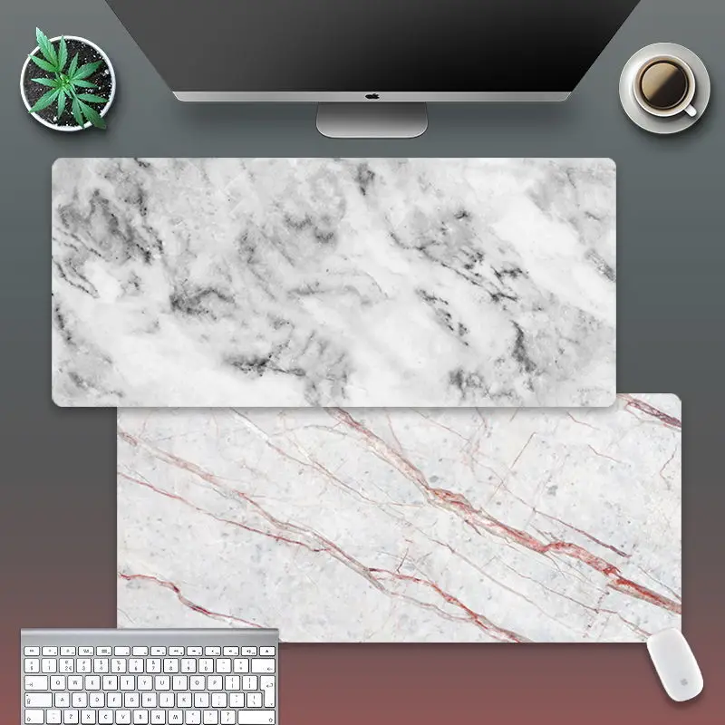

800x300x2mm Large Marble Grain Mouse Pad Office Computer Desk Mat Modern Table Game Keyboard Laptop Cushion Soft Top Quality