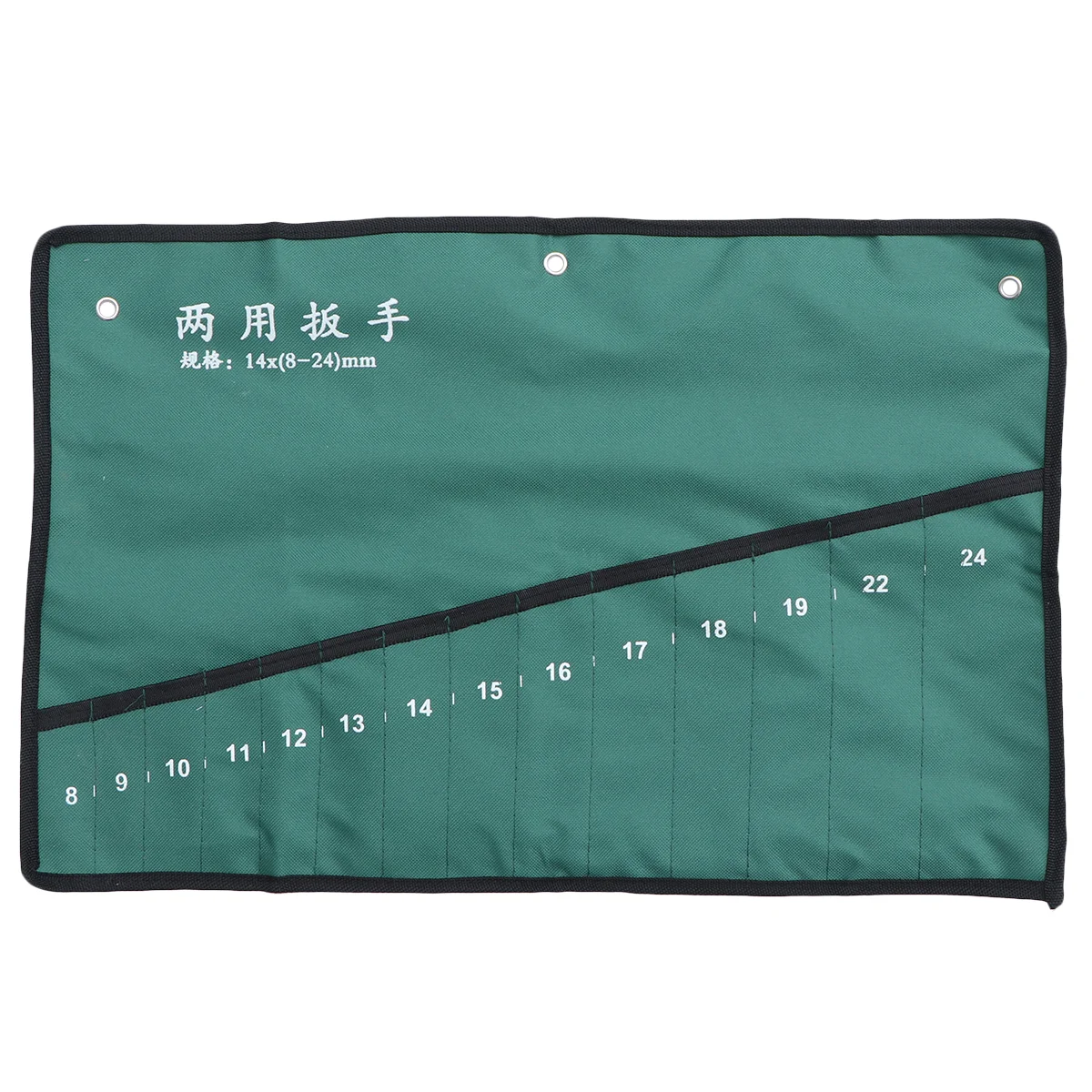 

Canvas Roll Tools Storage Bag 14-Pocket Spanner Wrench Organizer Pouch
