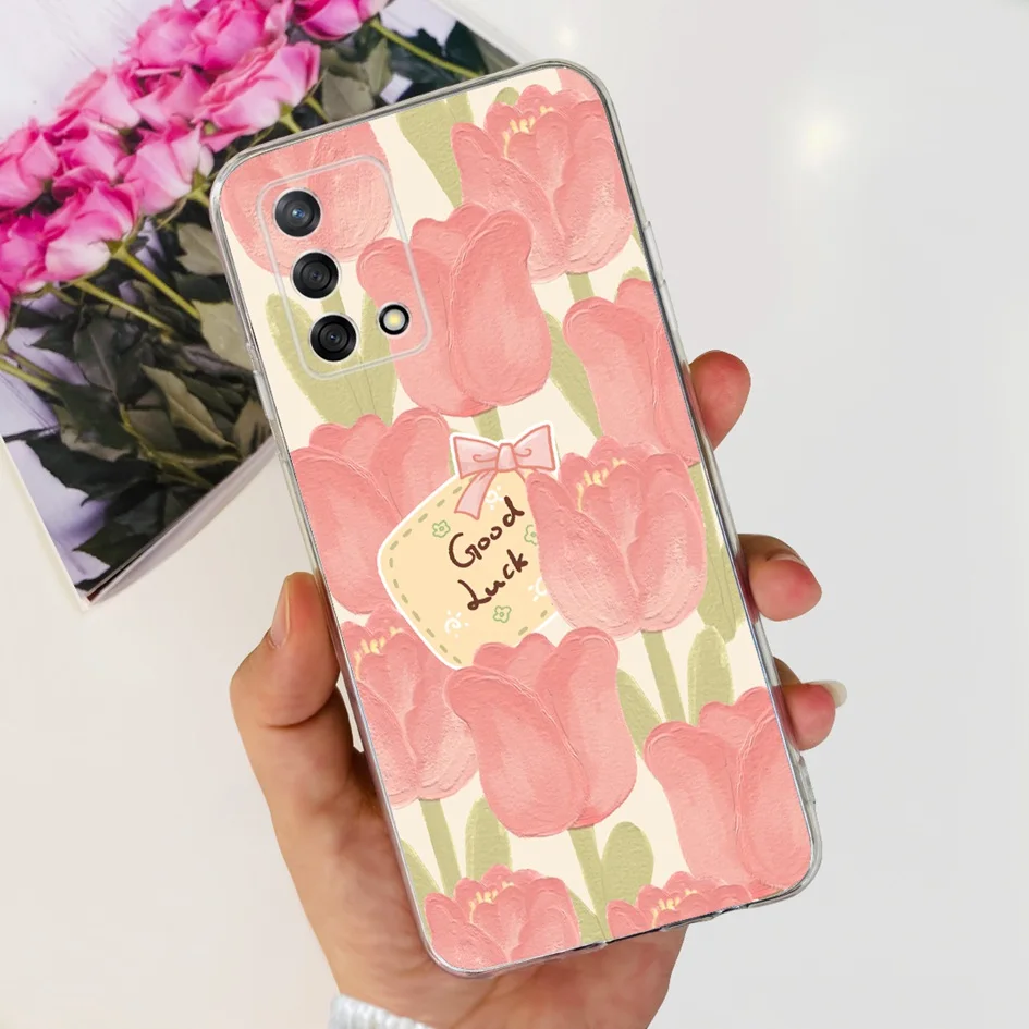 6 43 "для OPPO A74 чехол CHP2219 для A95 CHP2365 цветы прозрачные мягкие силиконовые чехлы
