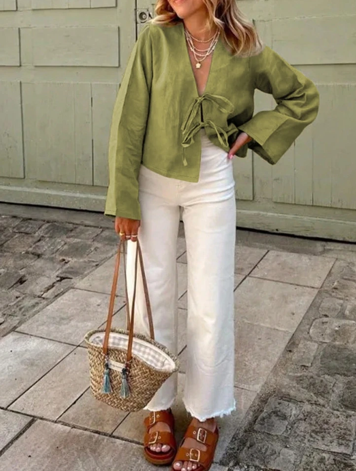 Женские блузки в социальном стиле осень-зима 2024 новейший частный сервер