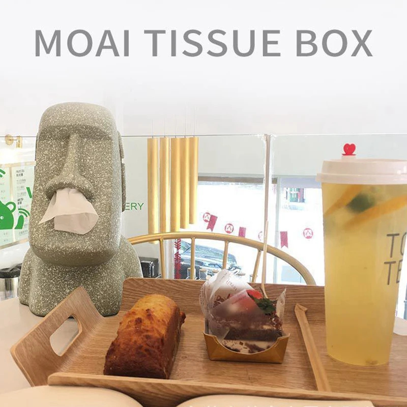 Пасхальная каменная статуя коробка для салфеток домашнее хранение ноздрей